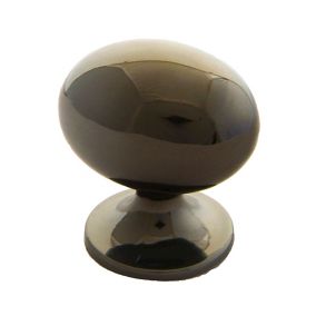 Gold effect Zinc alloy Oval Cabinet Knob (Dia)33mm