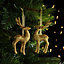 Gold Glitter effect 3D Reindeer Decoration of 2