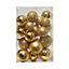 Gold Glitter effect Plastic Hanging decoration set, Set of 20