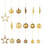 Gold Glitter effect Plastic Hanging decoration set, Set of 40