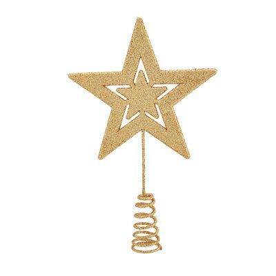 Gold Glitter effect Star Tree topper