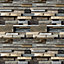 Gold Horizontal wood Brown Faux wall Wood effect Embossed Wallpaper Sample