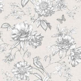 Vintage Floral Wallpaper | Wallpaper & wall coverings | B&Q