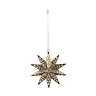 Gold Metal Small ten point Star Hanging ornament