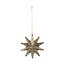 Gold Metal Small ten point Star Hanging ornament