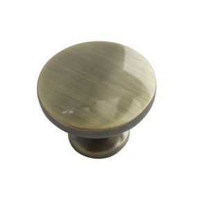 Gold Zinc alloy Gold effect Round Cabinet Knob (Dia)28.7mm