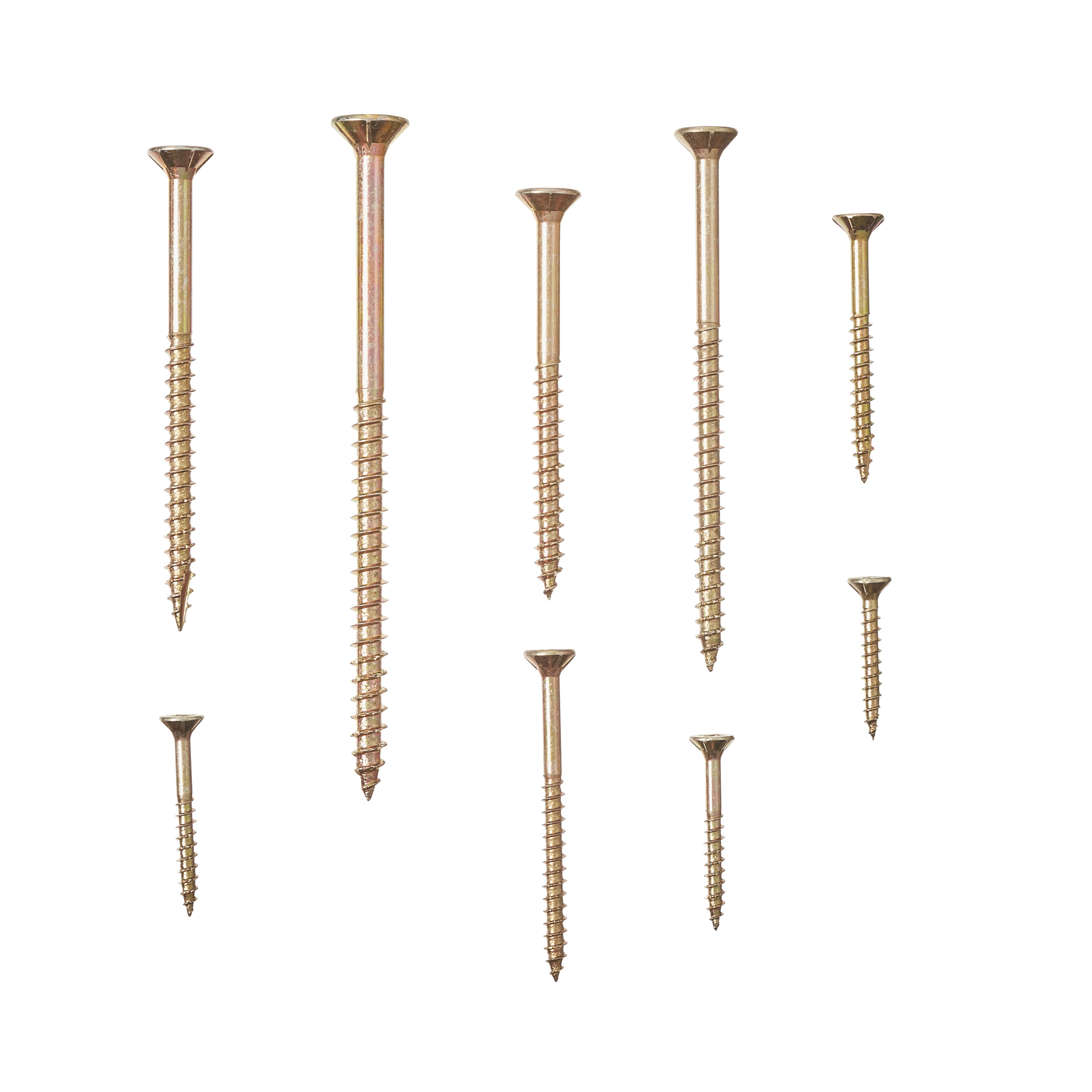 Goldscrew Plus Double self-countersunk Zinc-plated Carbon steel Screws trade case, Pack of 1400