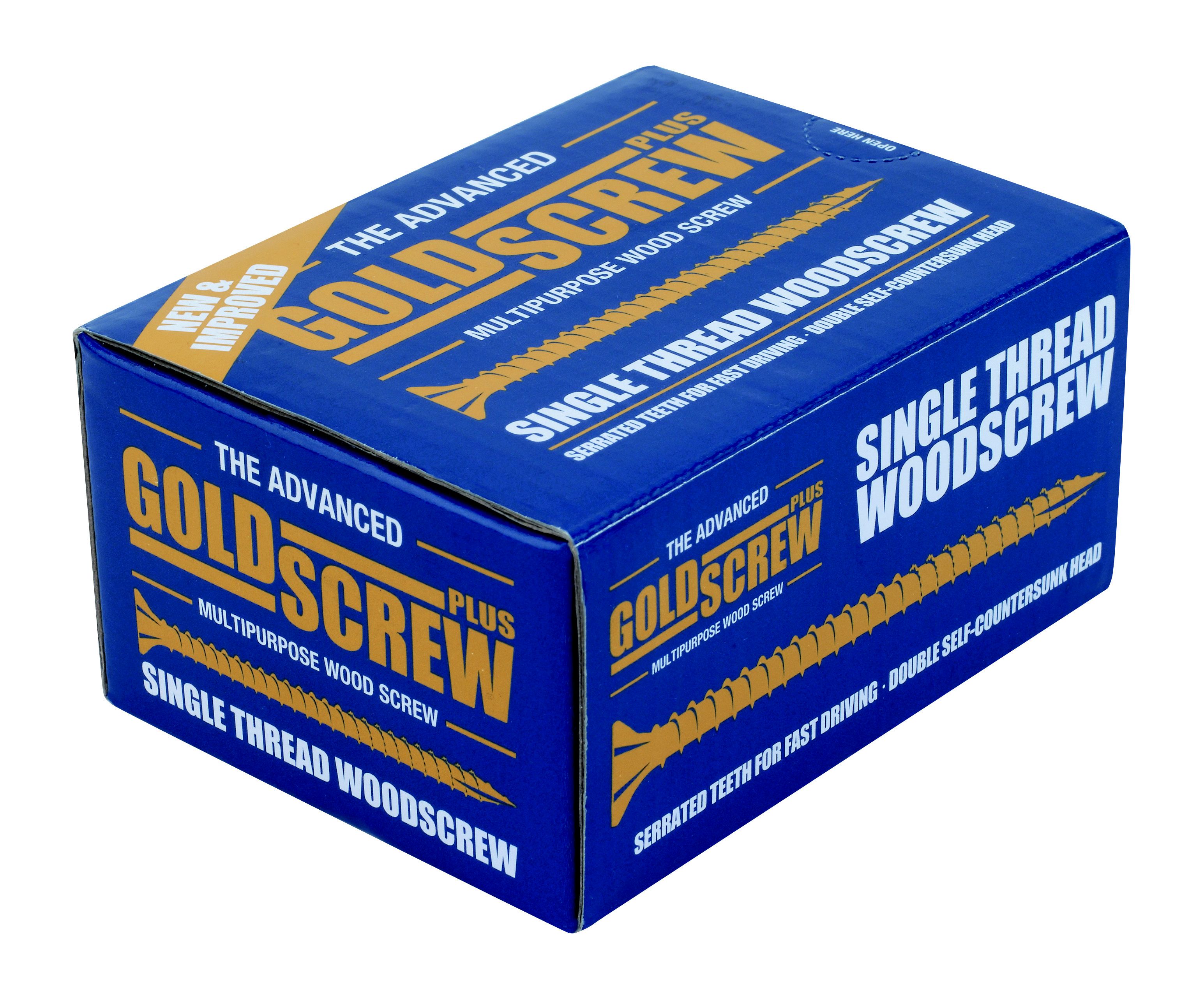 Goldscrew Plus Zinc-plated Carbon steel Screw (Dia)5mm (L)100mm, Pack of 100