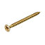 Goldscrew PZ Double-countersunk Yellow-passivated Carbon steel Screw (Dia)4mm (L)50mm, Pack of 200