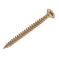 Goldscrew Yellow zinc-plated Carbon steel Screw (Dia)5mm (L)60mm, Pack of 100
