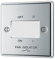 GoodHome 10A Chrome Rocker Raised rounded Control switch