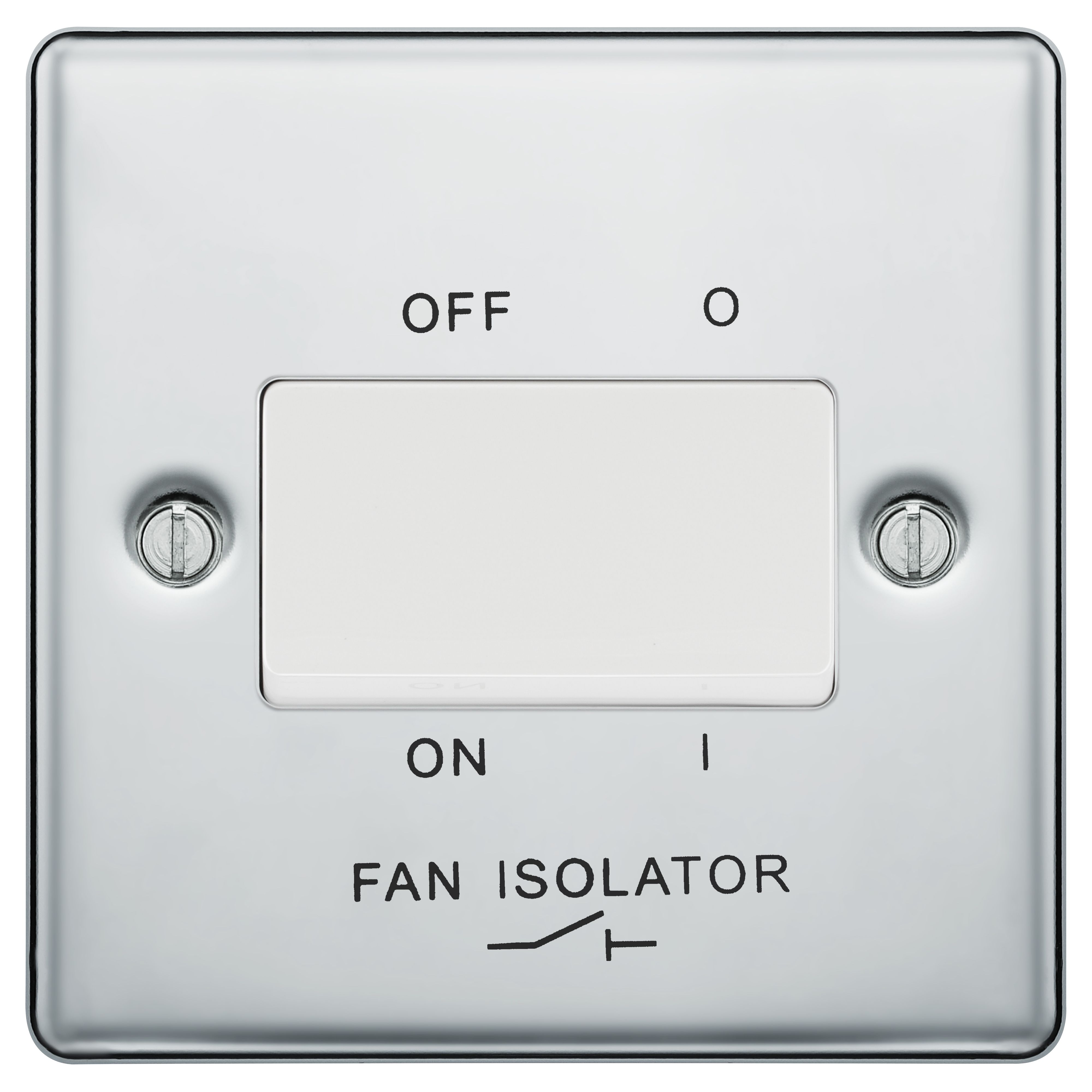 GoodHome 10A Chrome Rocker Raised rounded Control switch
