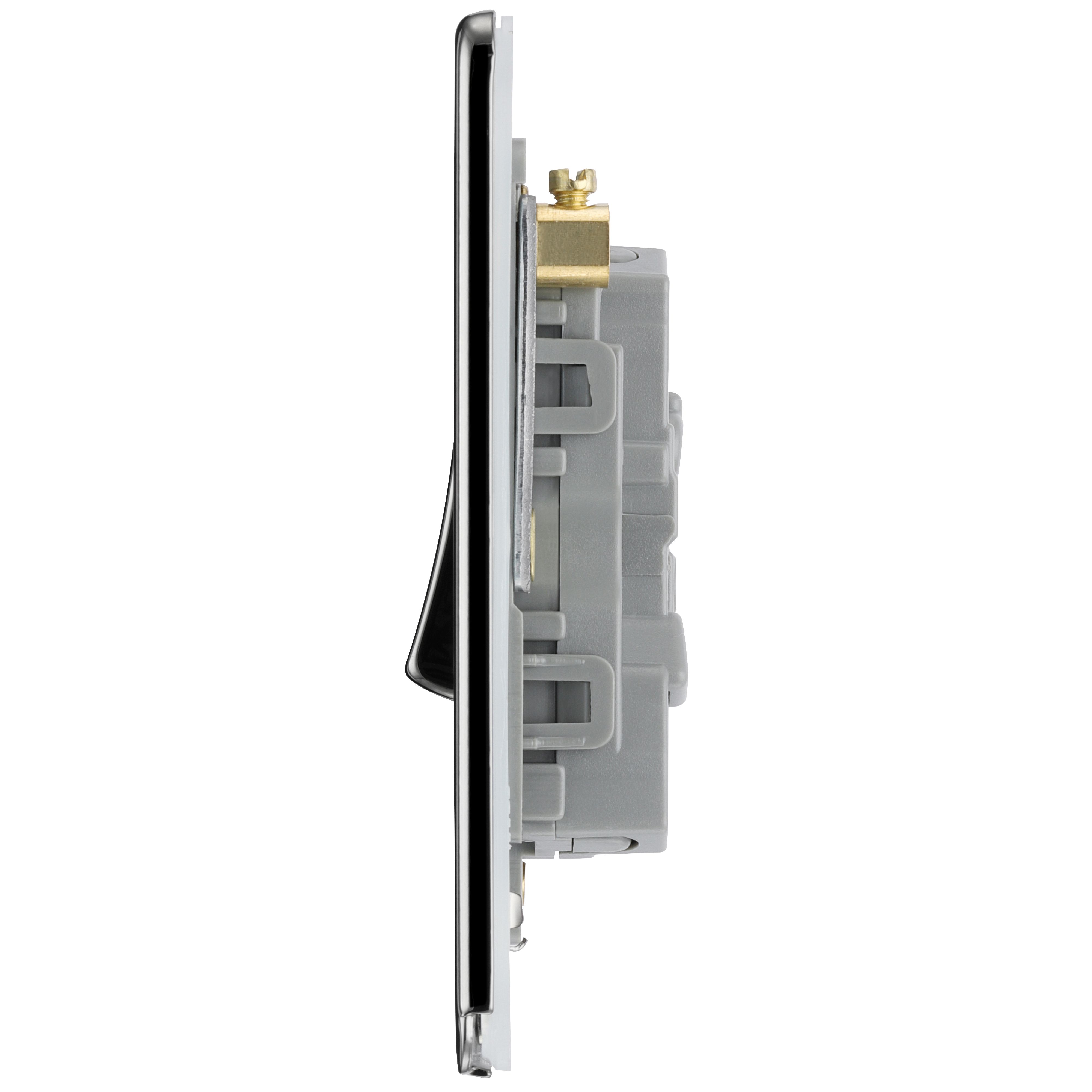 GoodHome 10A Rocker Flat Control switch Black