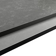 GoodHome 12mm Nepeta Matt Grey Paper & resin Square edge Kitchen Worktop, (L)3000mm