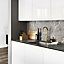 GoodHome 12mm Nepeta Matt Grey Soapstone effect Paper & resin Square edge Kitchen Worktop, (L)3000mm