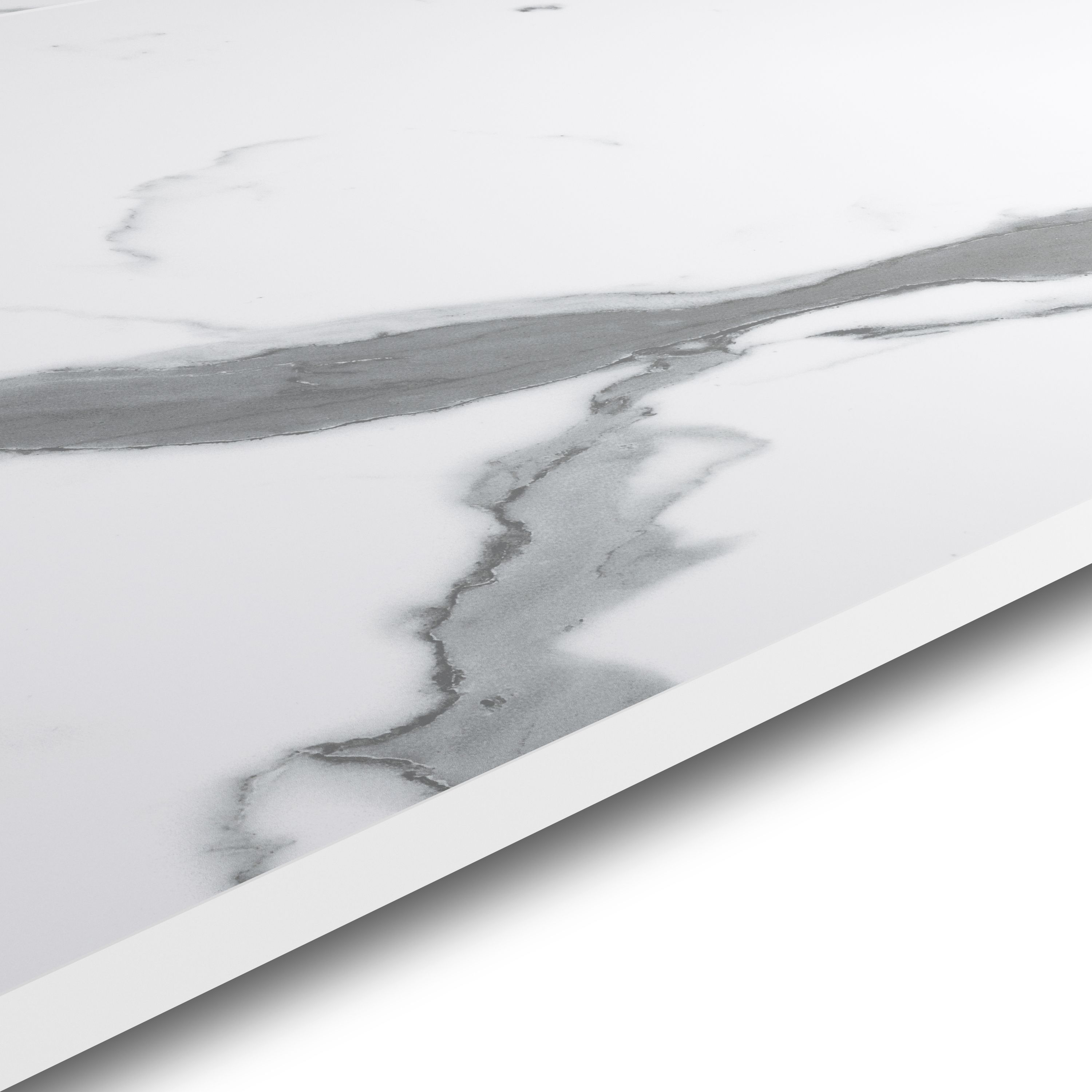 12mm Nepeta White Marble effect Breakfast bar Breakfast bar