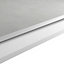 GoodHome 12mm Nepeta Matt White Stone effect Paper & resin Square edge Kitchen Breakfast bar, (L)2000mm