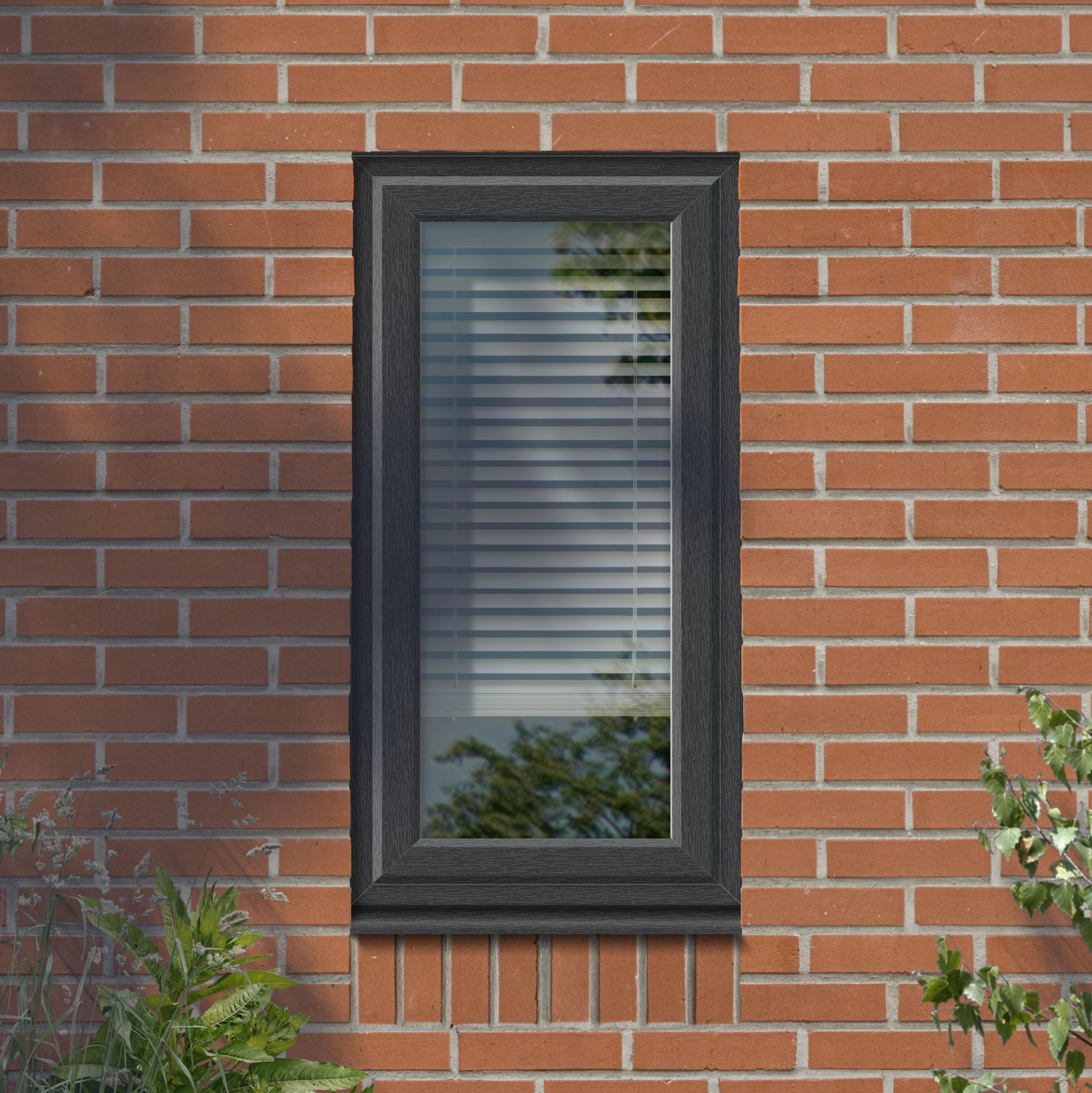 GoodHome 1P Clear Glazed Grey uPVC Right-handed Window, (H)1190mm (W)610mm