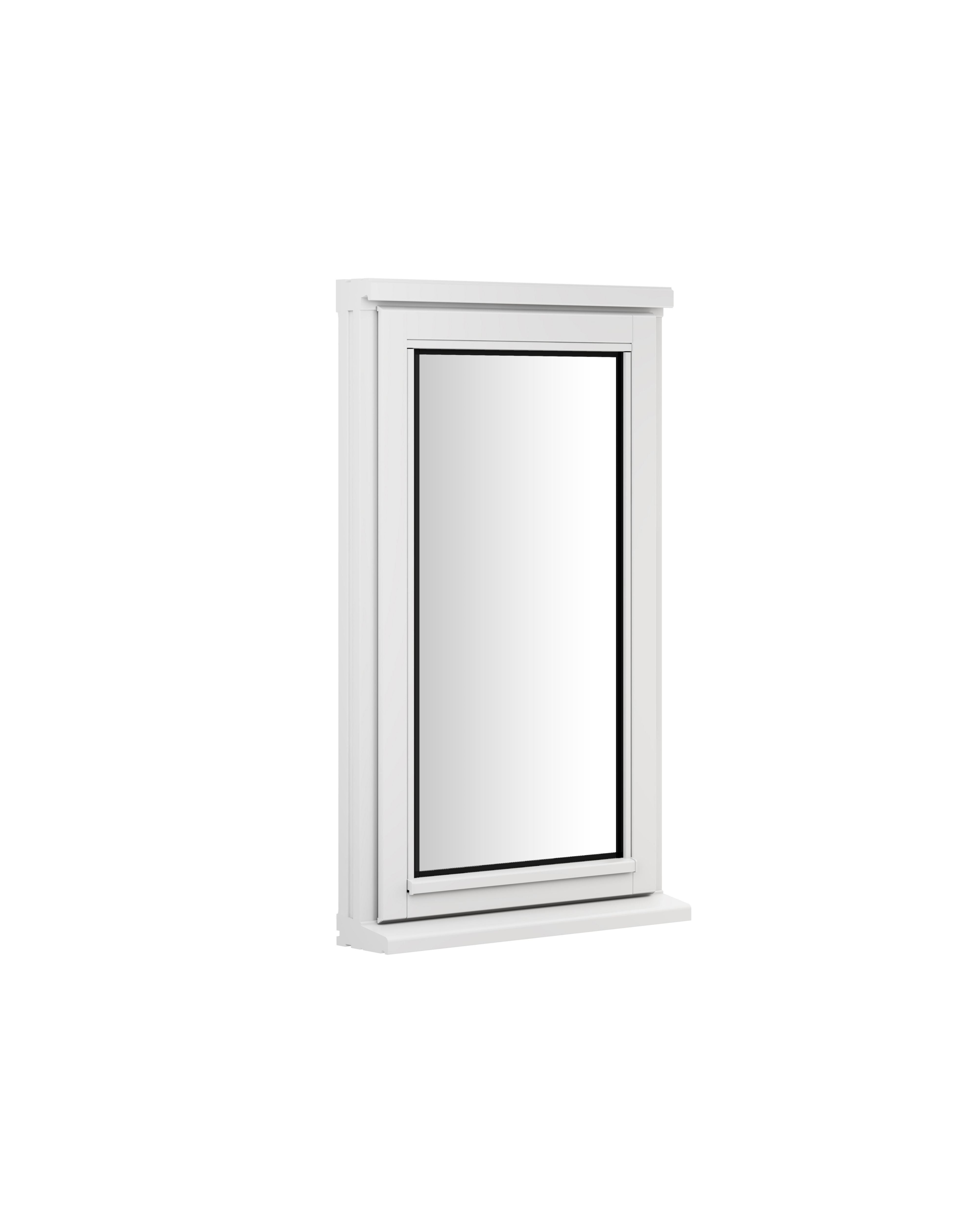 GoodHome 1P Clear Glazed White Left-handed Window, (H)895mm (W)625mm