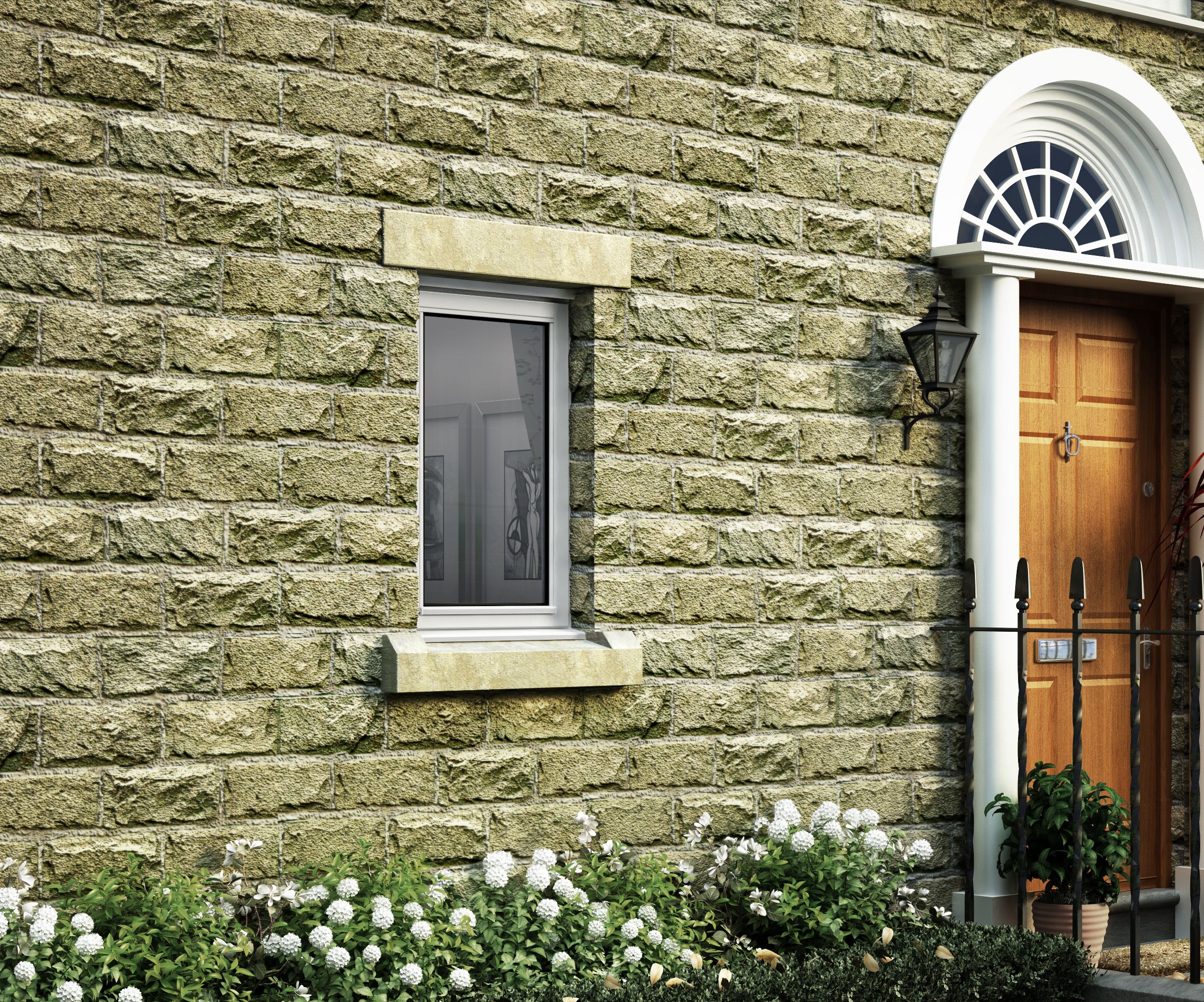GoodHome 1P Clear Glazed White Right-handed Window, (H)895mm (W)625mm