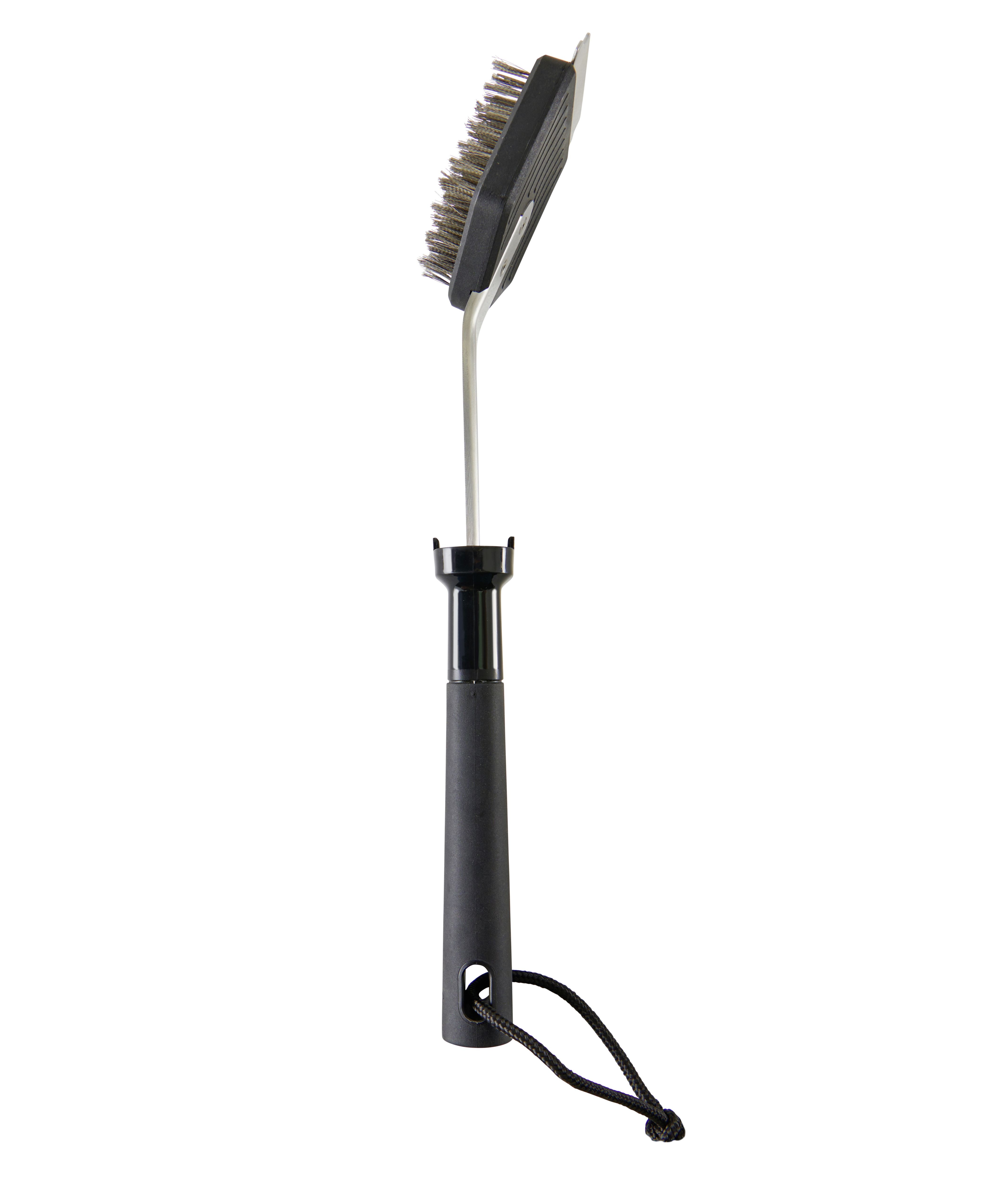 GoodHome 2 in 1 Graphite Silver effect Stainless steel Grill cleaning brush
