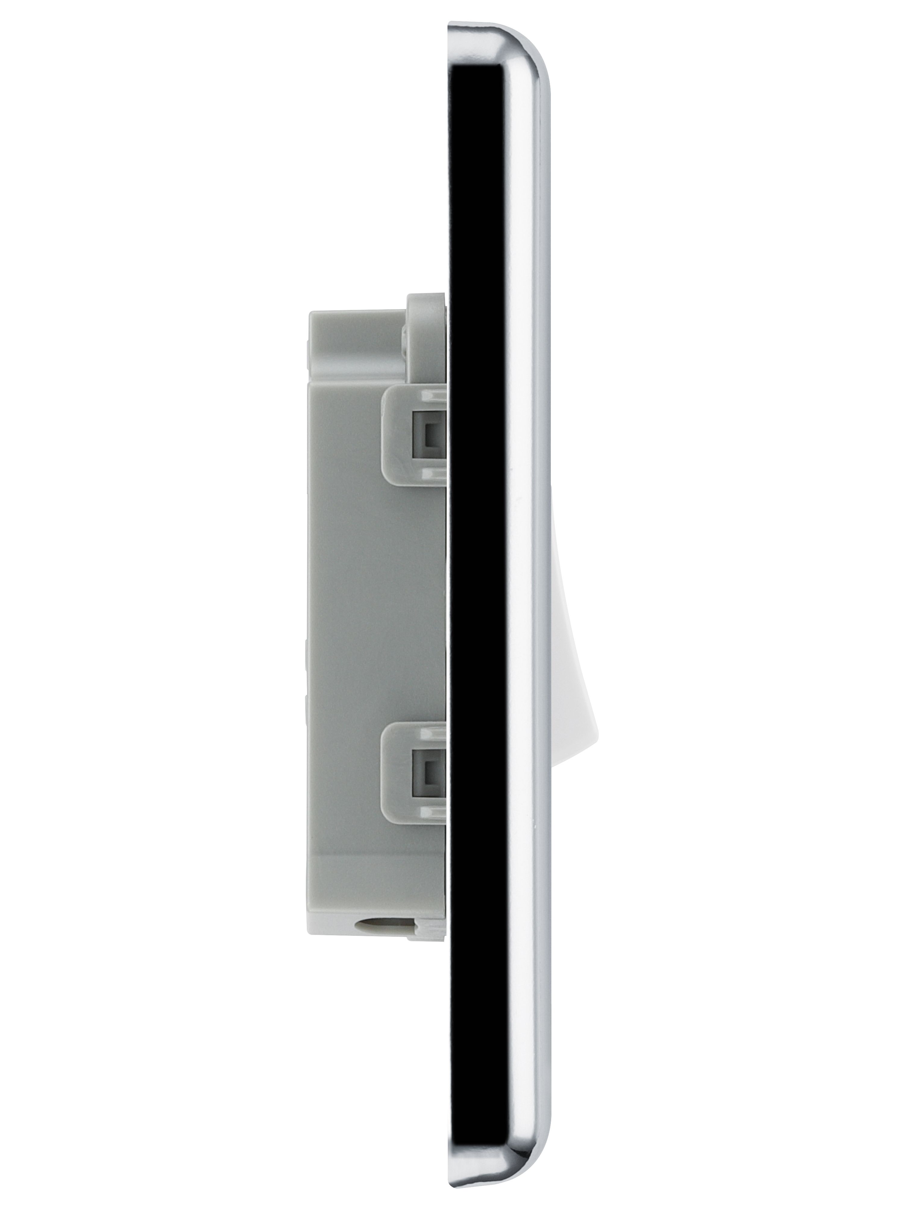 GoodHome 20A 2 way 1 gang Light switch Gloss Chrome effect - 5