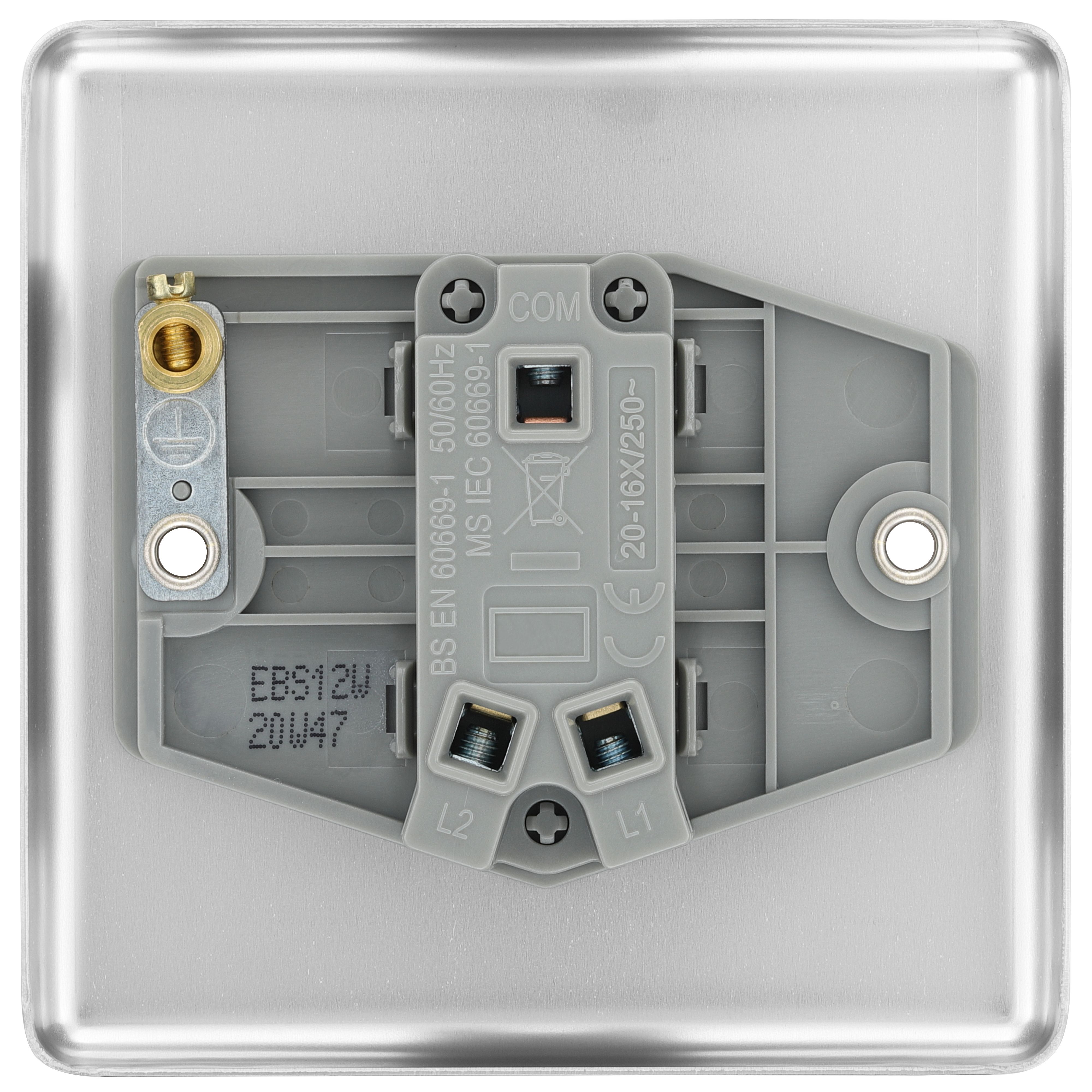 GoodHome 20A 2 way 1 gang Light switch Matt Steel effect - 4