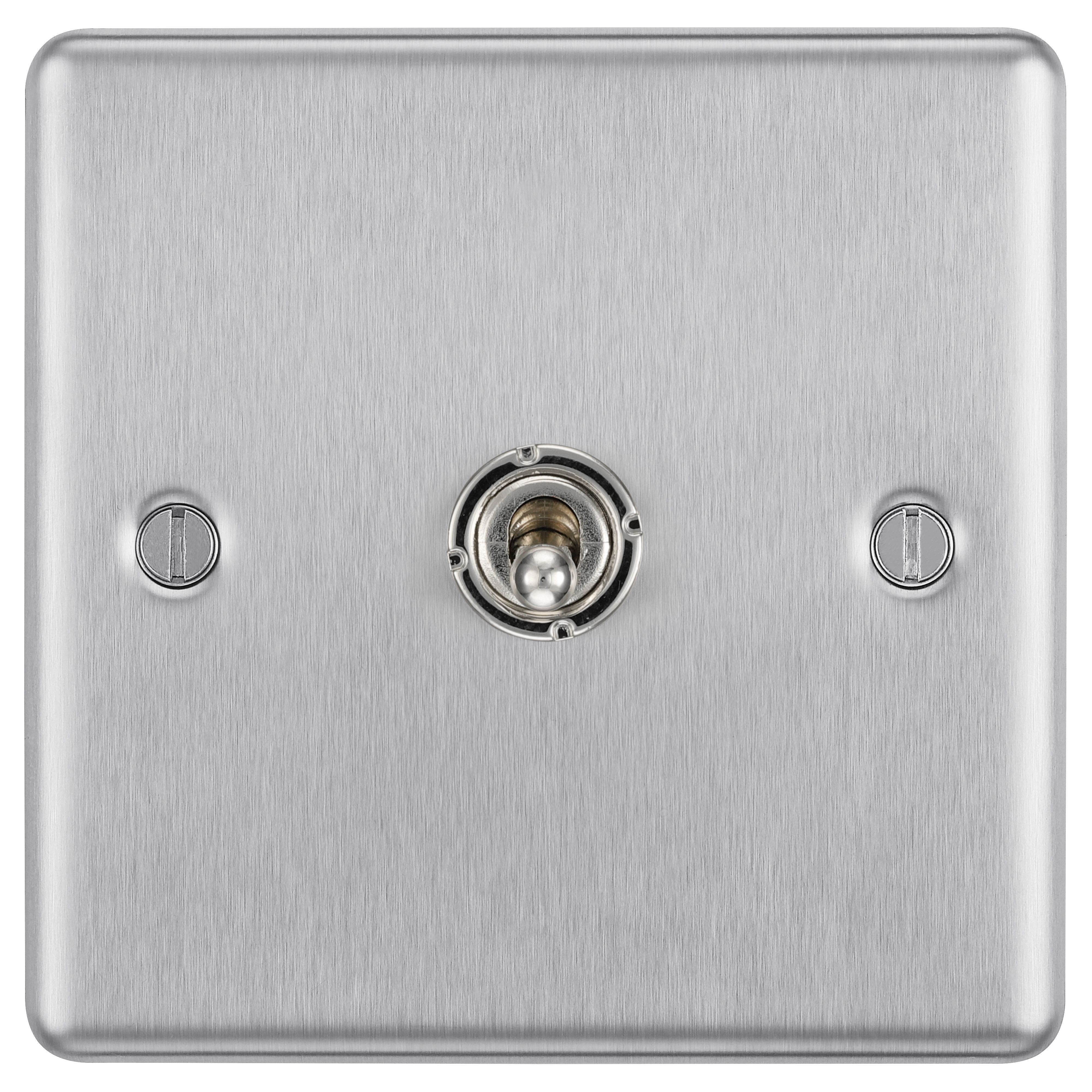 GoodHome 20A 2 way 1 gang Toggle switch Matt Steel effect