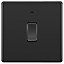 GoodHome 20A Rocker Flat Control switch with LED indicator Black
