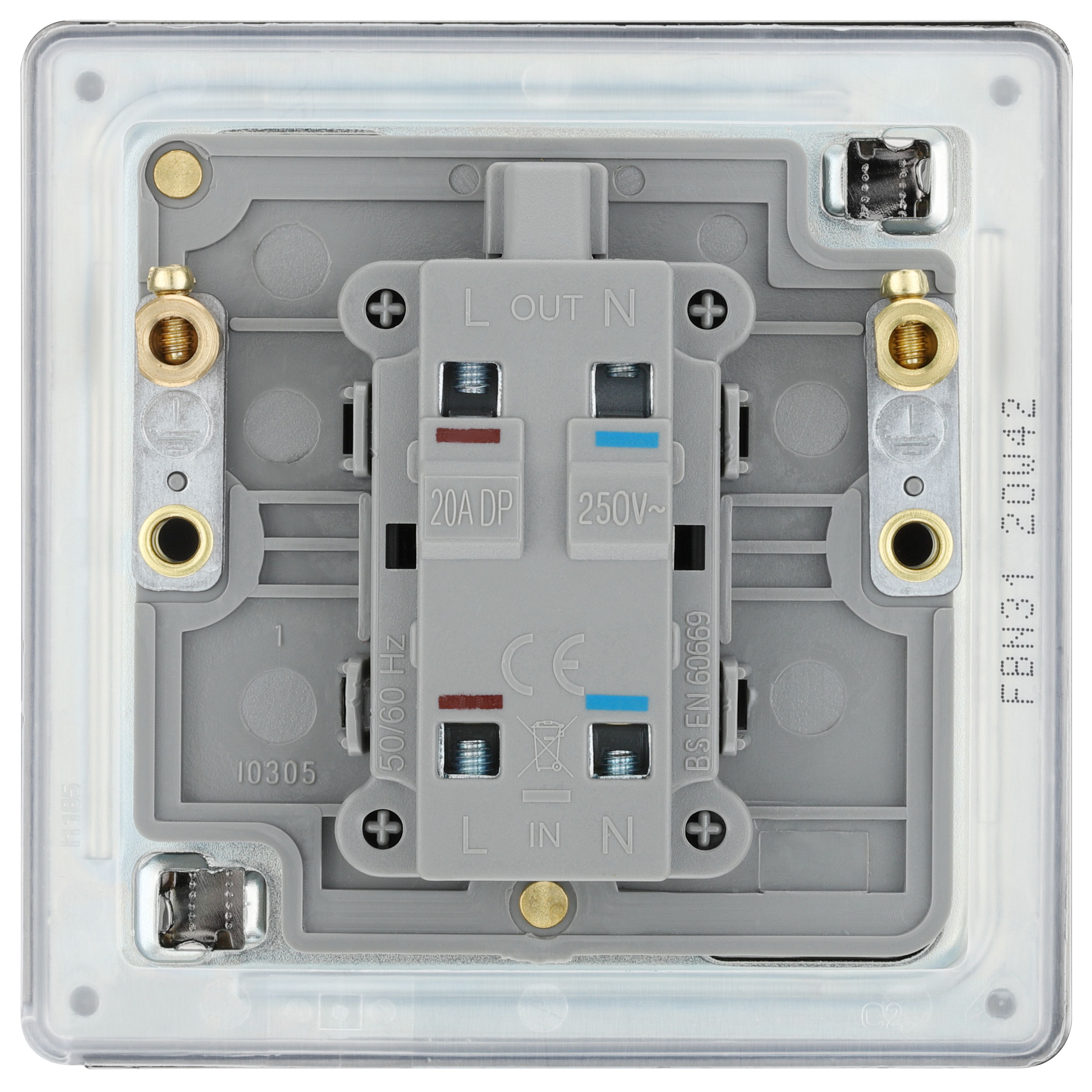 GoodHome 20A Rocker Flat Control switch with LED indicator Black - 4
