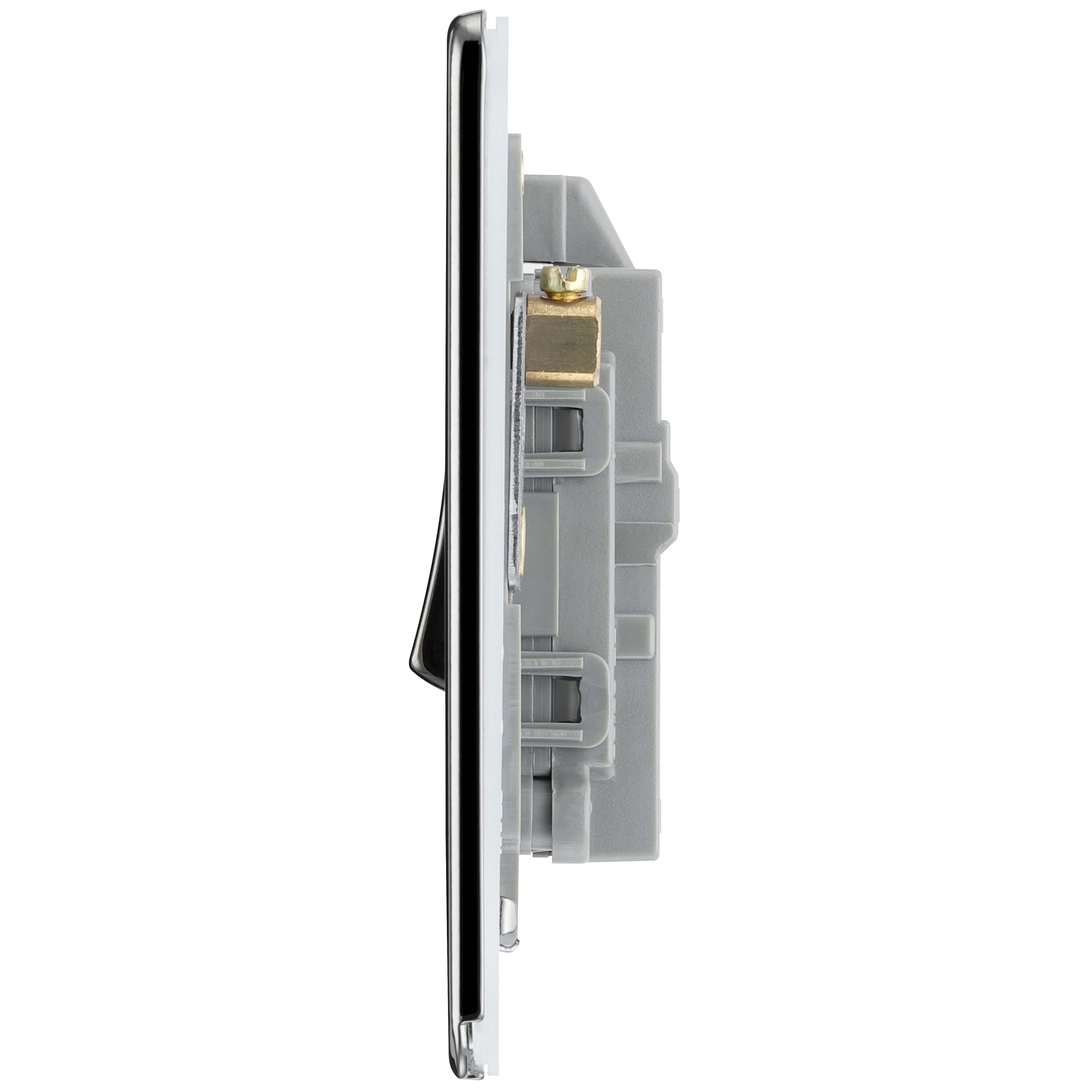 GoodHome 20A Rocker Flat Control switch with LED indicator Black - 5