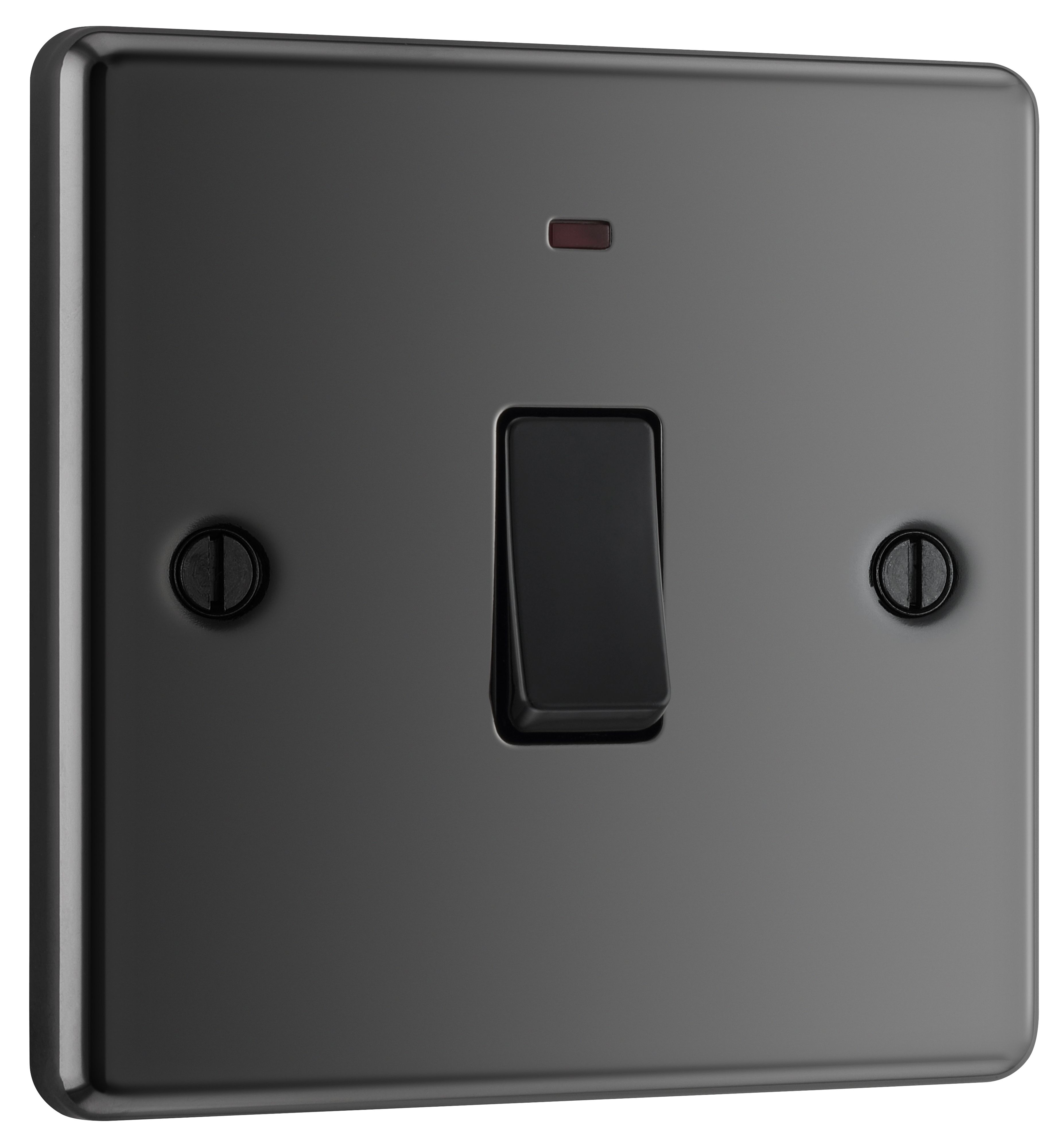 GoodHome 20A Rocker Raised rounded Control switch with LED indicator Black - 3