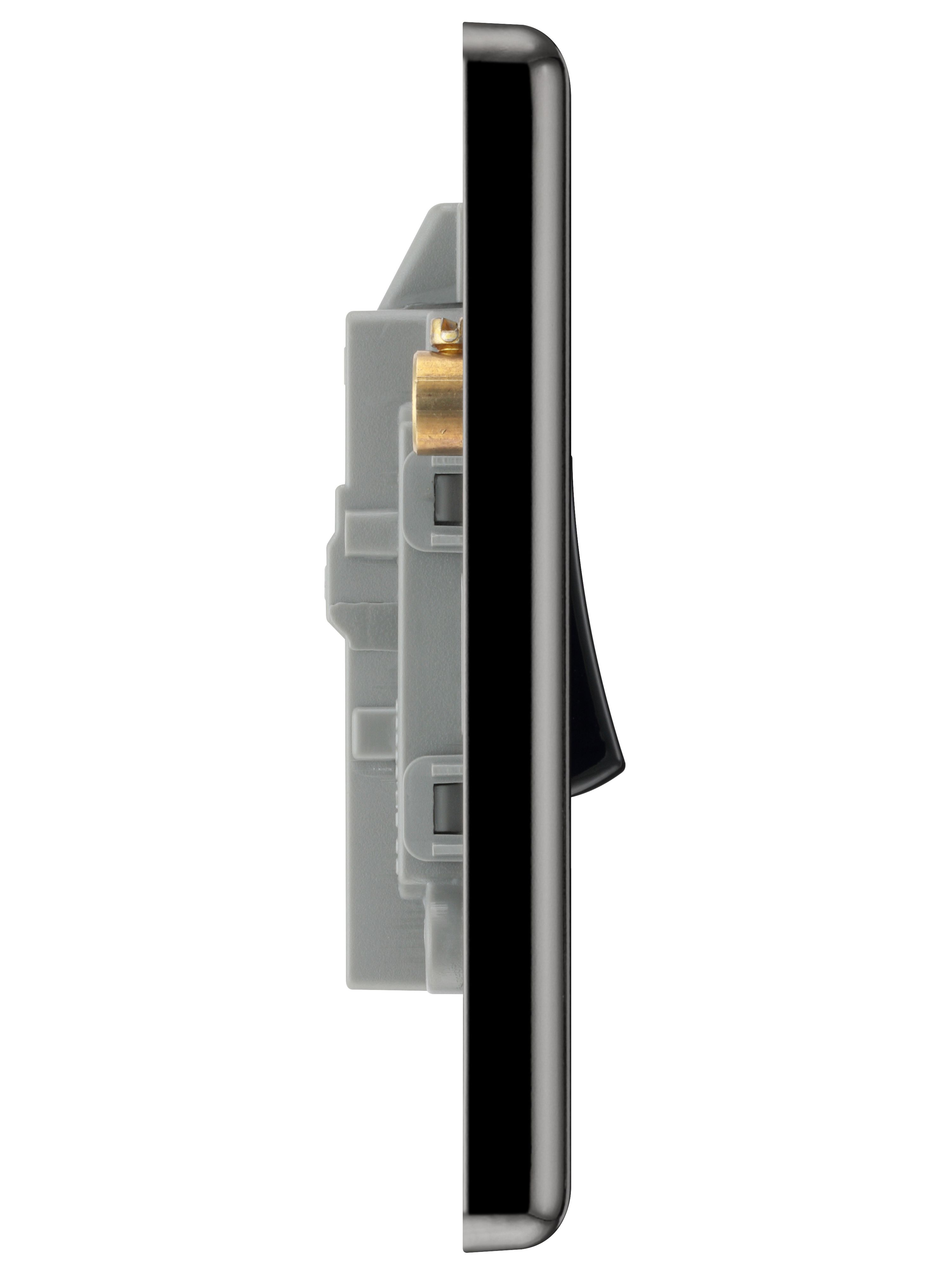 GoodHome 20A Rocker Raised rounded Control switch with LED indicator Black - 5