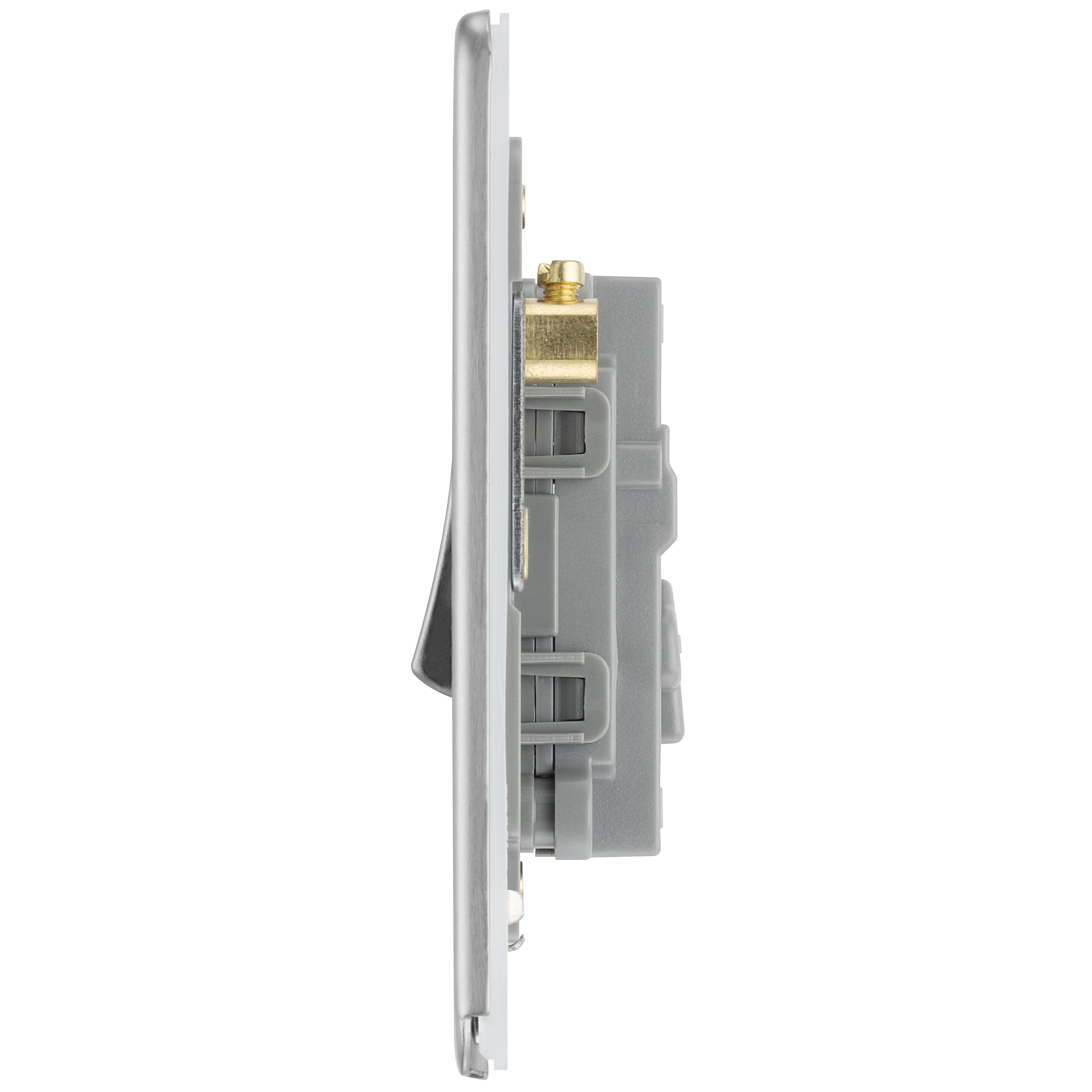 GoodHome 20A Single 2 way Screwless Intermediate switch Matt Steel effect - 5