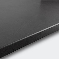 GoodHome 22mm Algiata Matt Grey Stone effect Chipboard & laminate Post-formed Kitchen Worktop, (L)3000mm