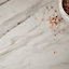 GoodHome 22mm Algiata Matt White Marble effect Laminate & particle board Post-formed Kitchen Worktop, (L)3000mm