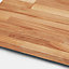 GoodHome 27mm Kava Matt Natural Solid beech Square edge Kitchen Worktop, (L)3000mm