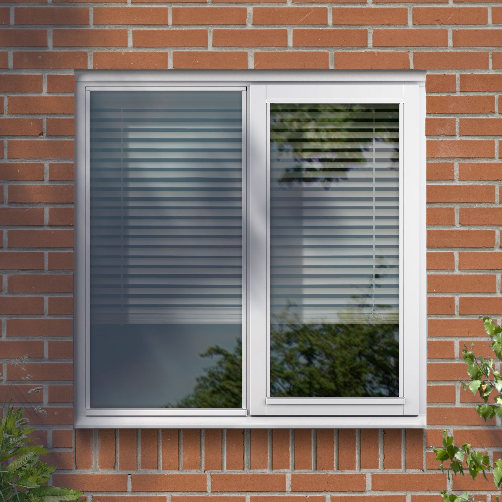 GoodHome 2P Clear Glazed White Left-handed Window, (H)1045mm (W)1195mm