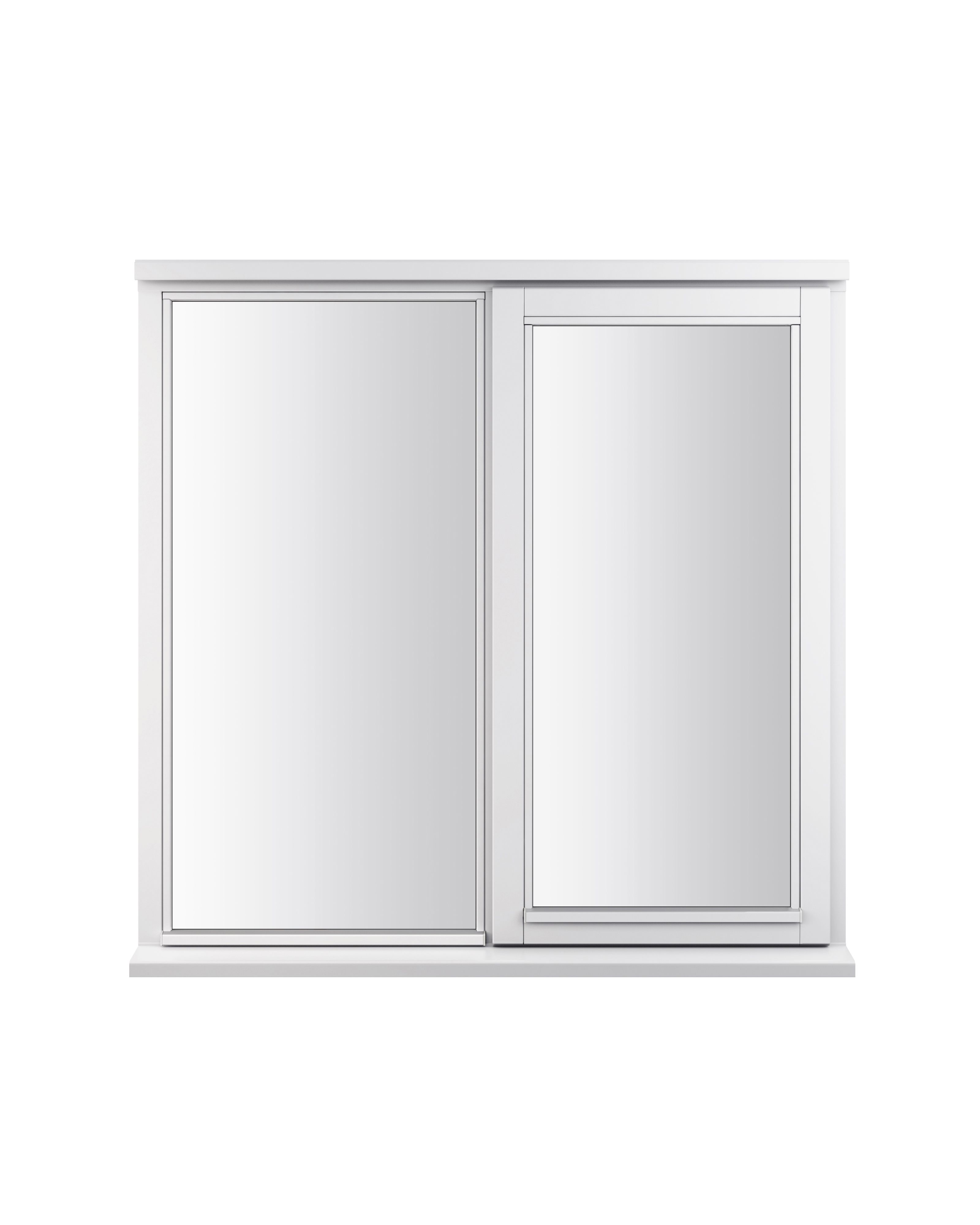 GoodHome 2P Clear Glazed White Right-handed Window, (H)895mm (W)910mm