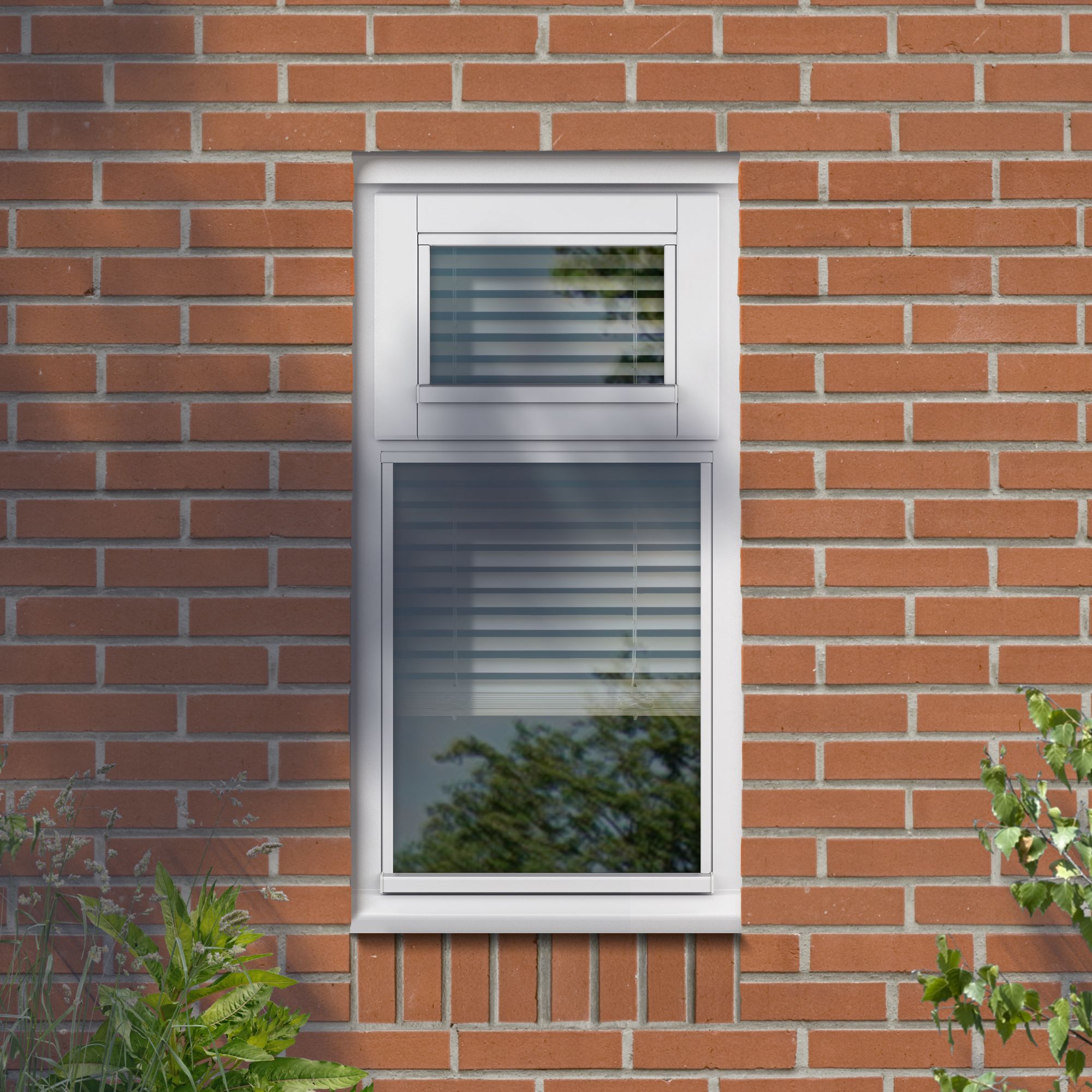 GoodHome 2P Clear Glazed White Top hung Window, (H)1045mm (W)910mm