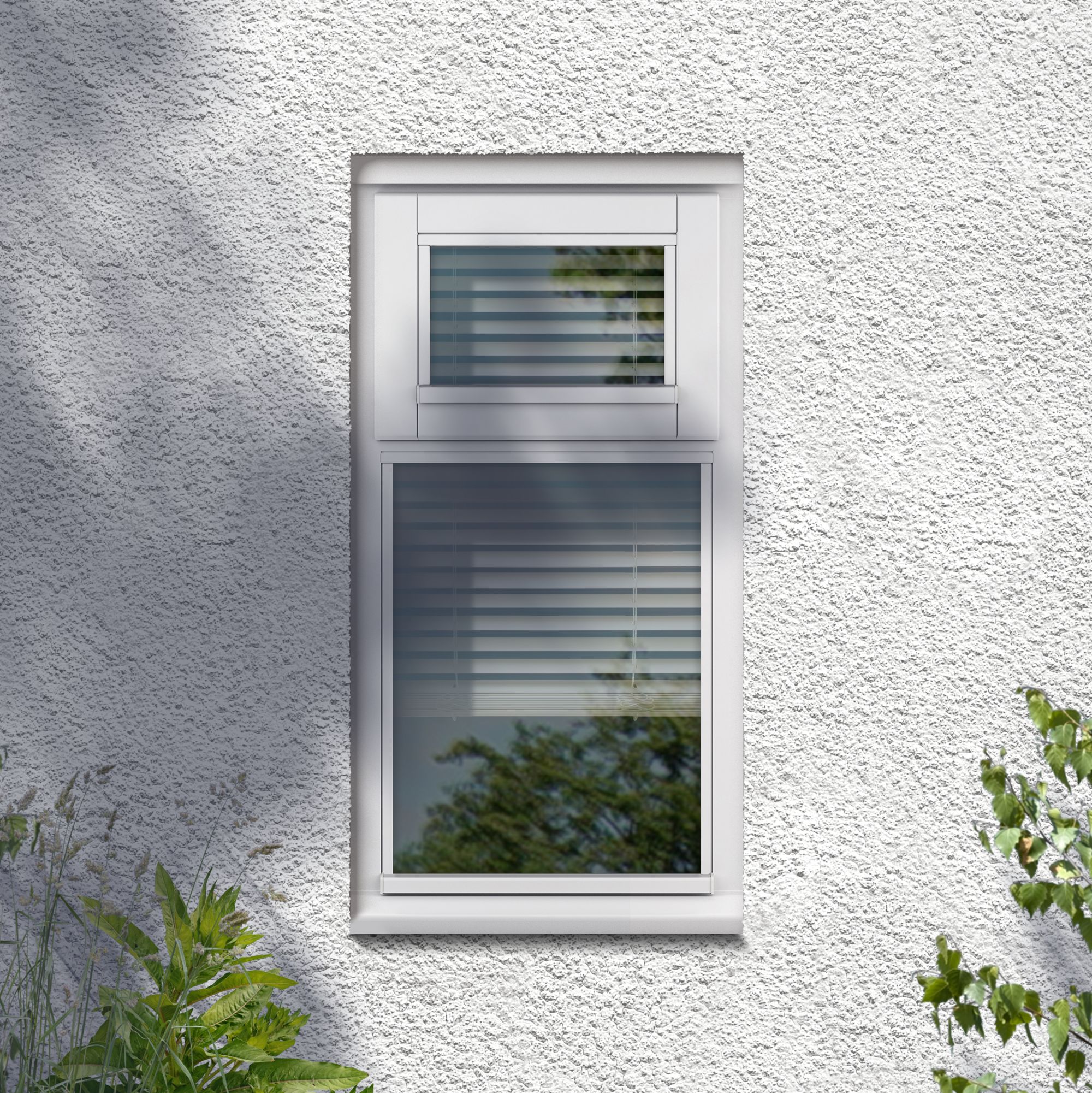 GoodHome 2P Clear Glazed White Top hung Window, (H)1045mm (W)910mm