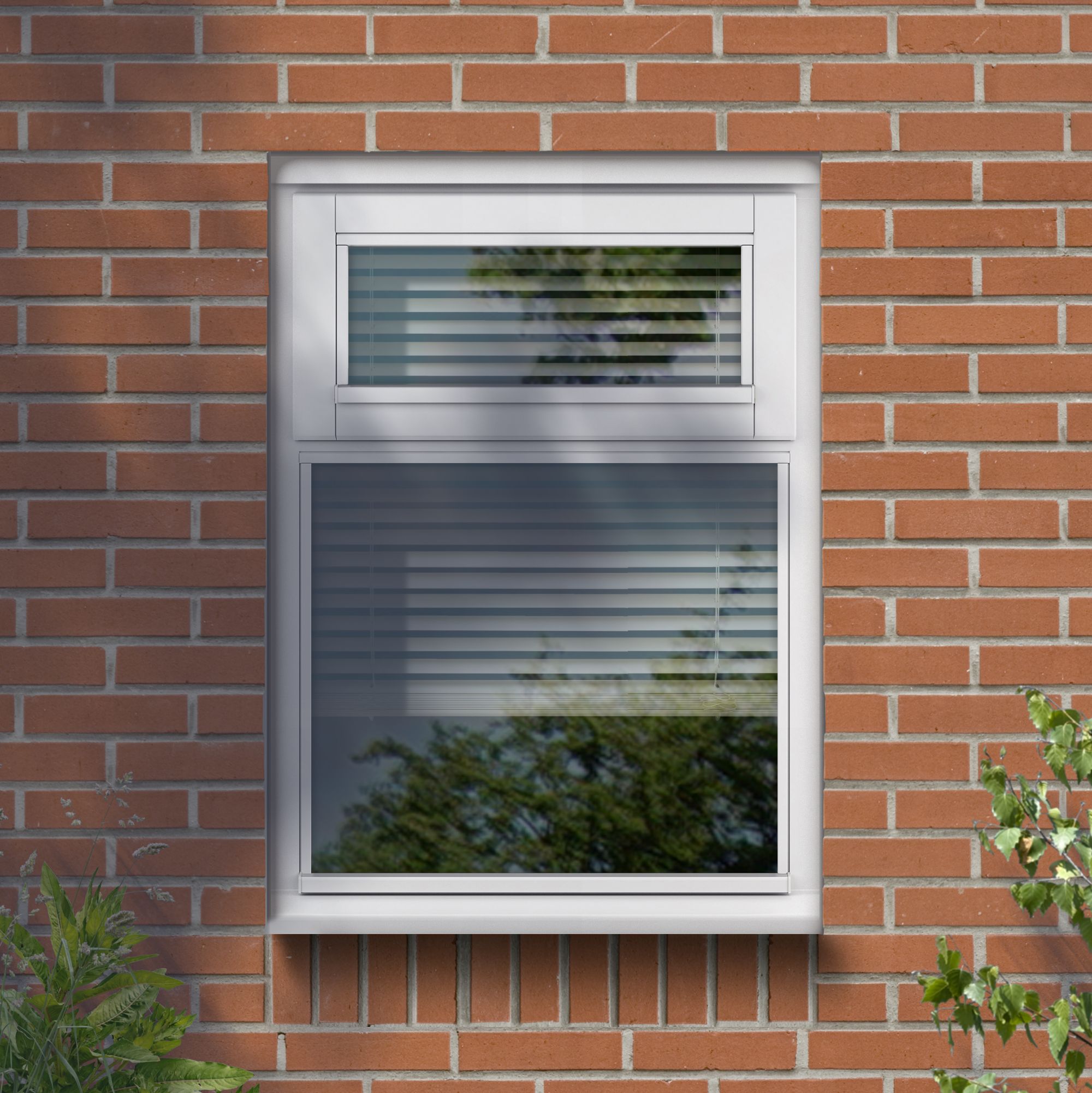 GoodHome 2P Clear Glazed White Top hung Window, (H)895mm (W)910mm