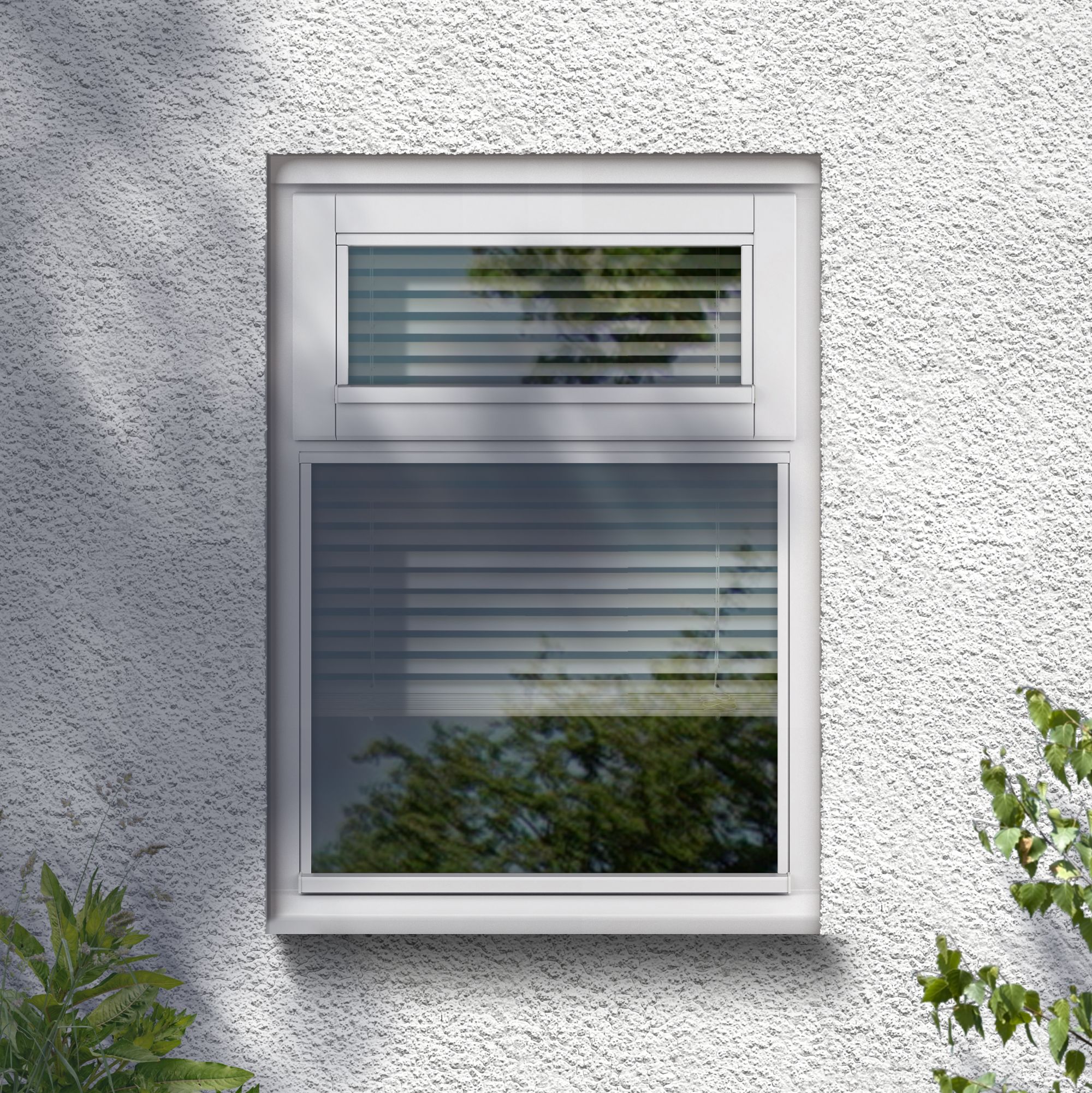 GoodHome 2P Clear Glazed White Top hung Window, (H)895mm (W)910mm