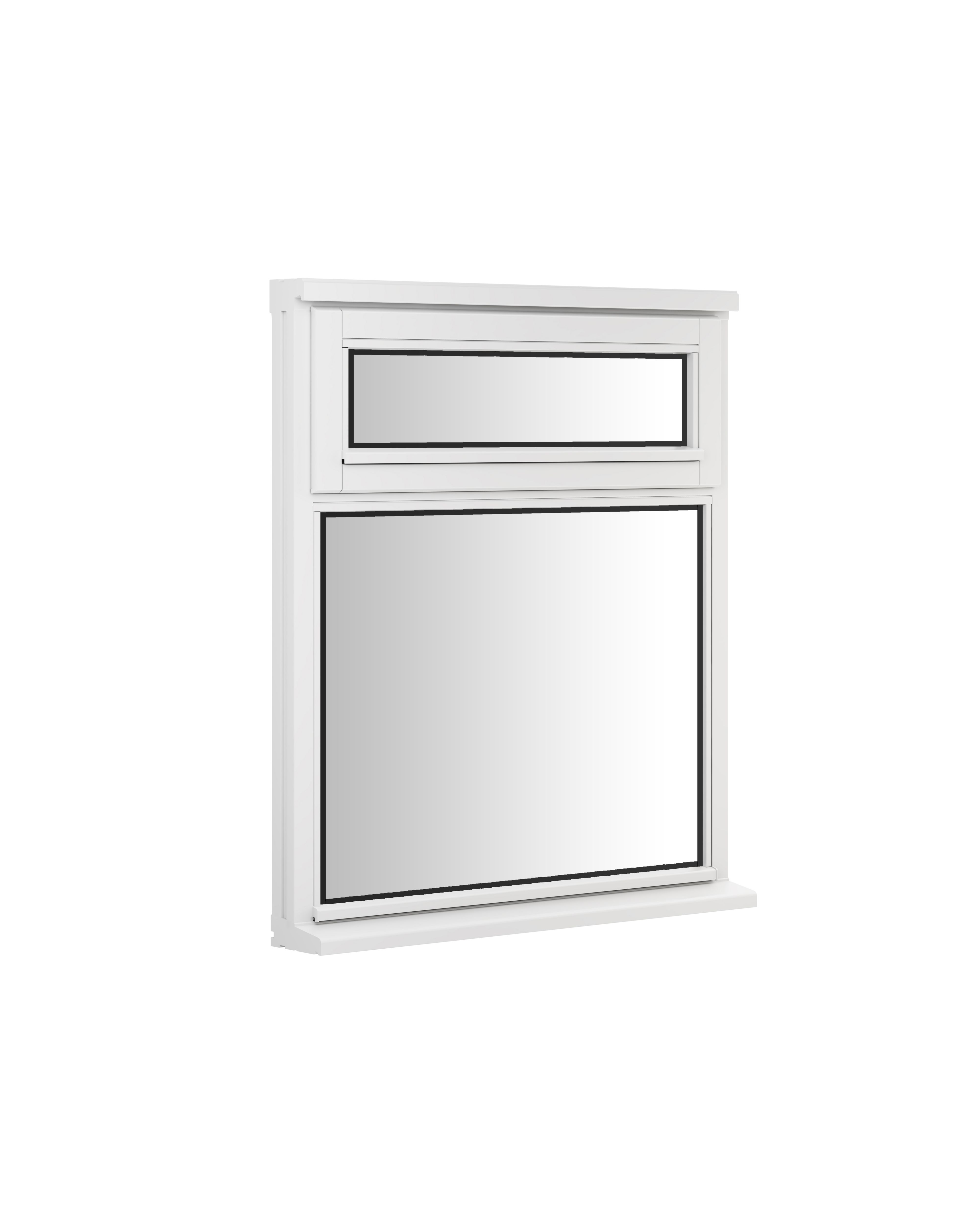 GoodHome 2P Clear Glazed White Top hung Window, (H)895mm (W)910mm