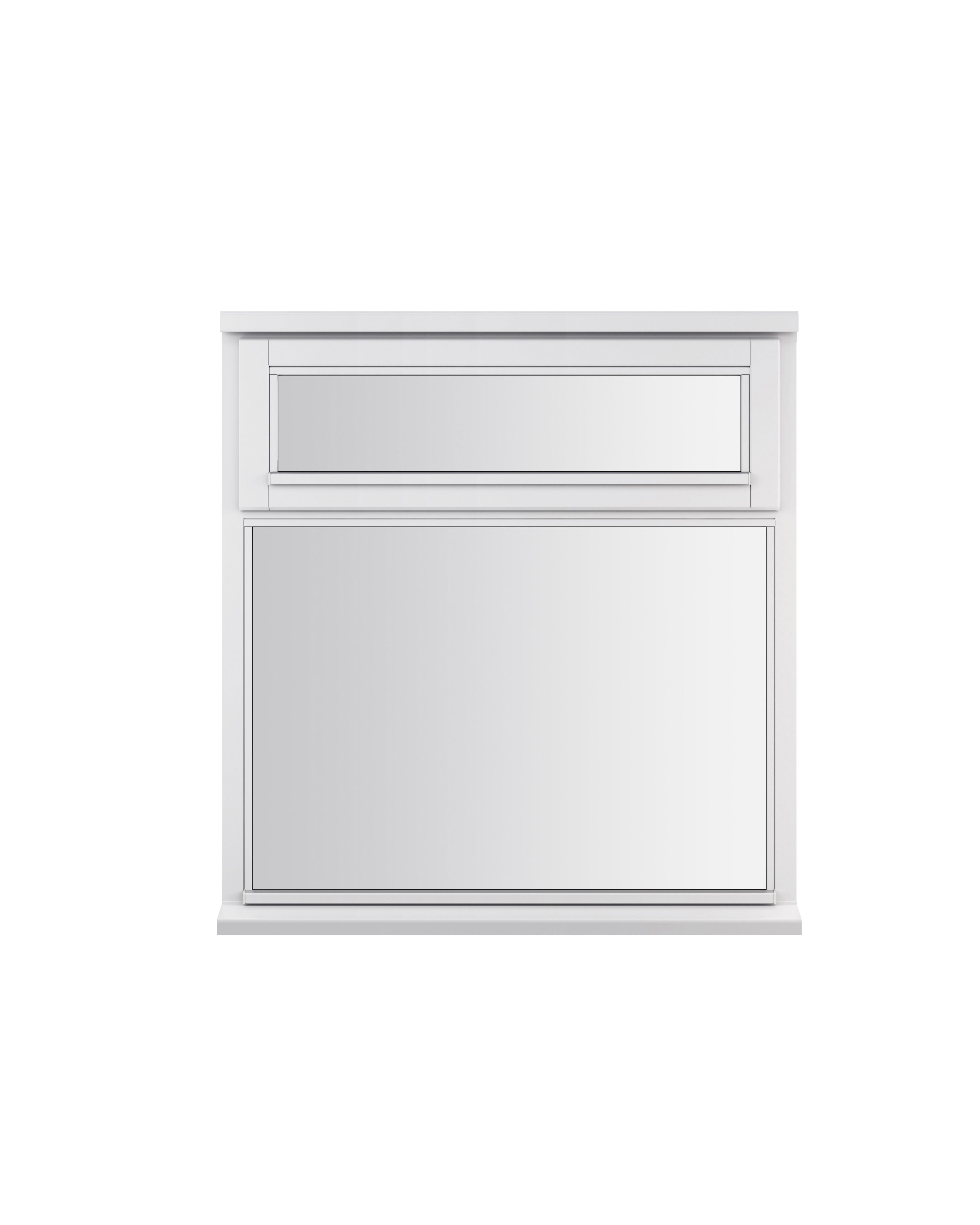 GoodHome 2P Clear Glazed White Top hung Window, (H)895mm (W)910mm