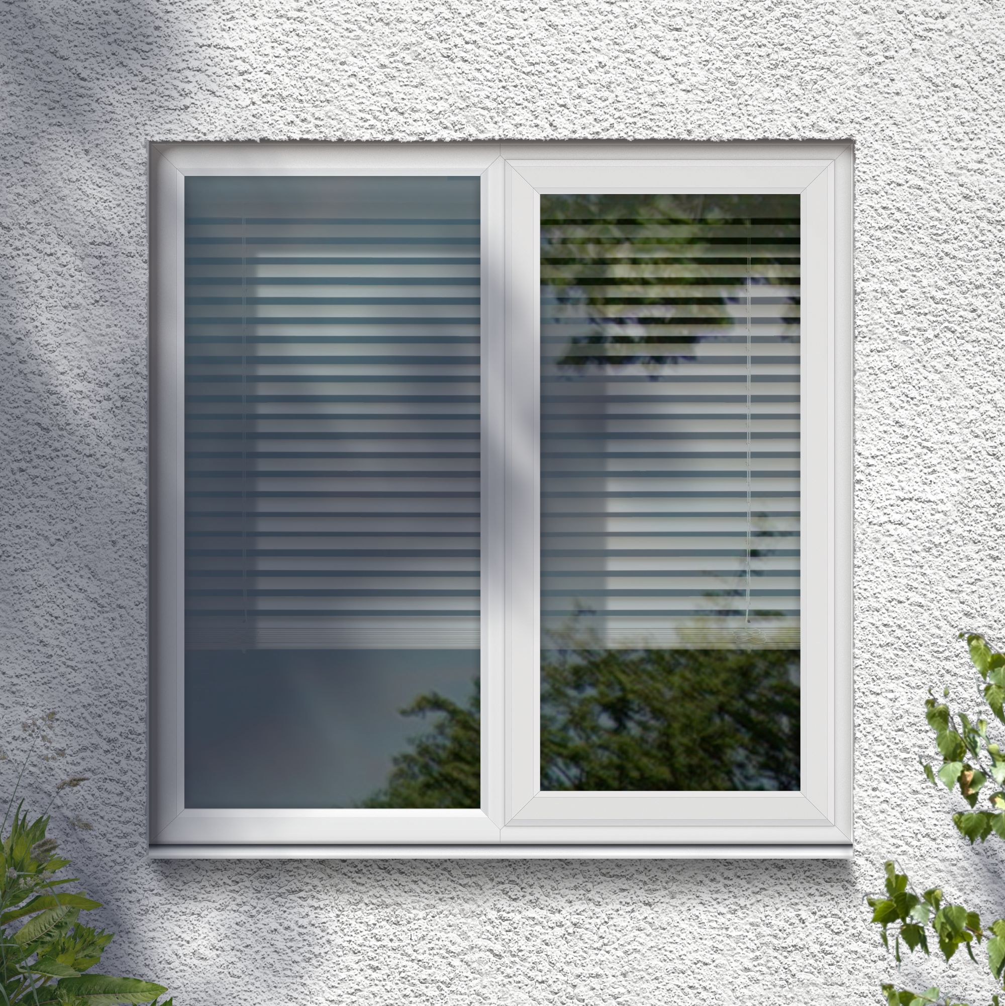 GoodHome 2P Clear Glazed White uPVC Left-handed Window, (H)965mm (W)905mm