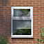 GoodHome 2P Clear Glazed White uPVC Top hung Window, (H)1115mm (W)1190mm