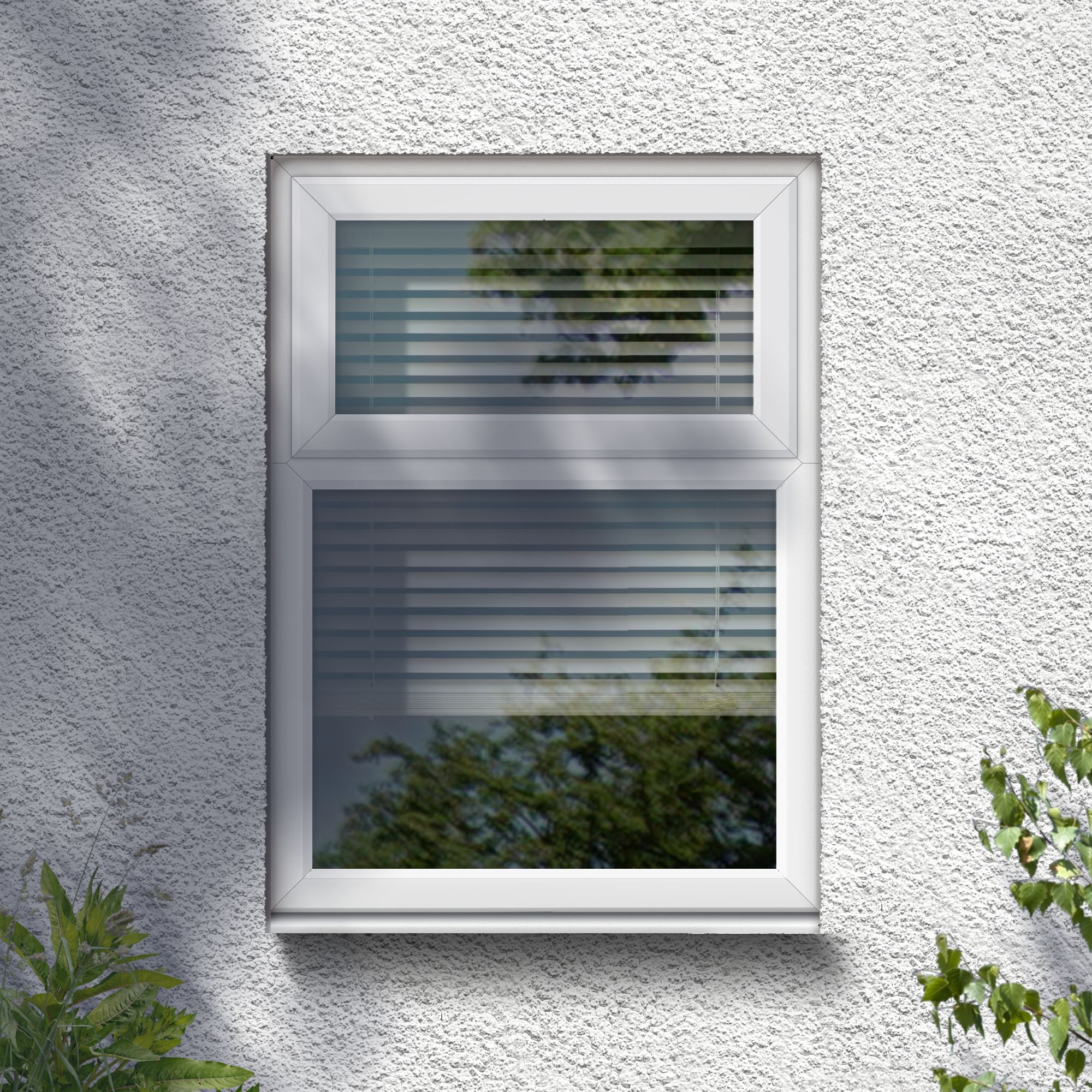 GoodHome 2P Clear Glazed White uPVC Top hung Window, (H)1115mm (W)1190mm
