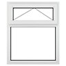 GoodHome 2P Clear Glazed White uPVC Top hung Window, (H)1115mm (W)1190mm