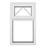 GoodHome 2P Clear Glazed White uPVC Top hung Window, (H)965mm (W)610mm